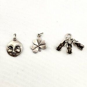 Vintage Whimsical Sterling Silver 925 Charm Bundle - Lot of 3